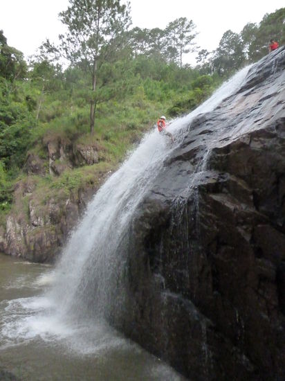 War gar nicht so einfach, weil das ganze Wasser immer in mein Gesicht strömte