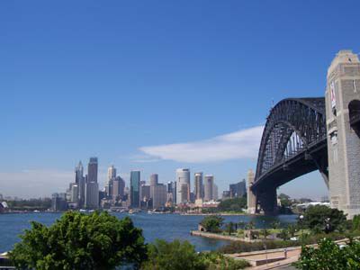 Harbour Bridge und Skyline von Sydney