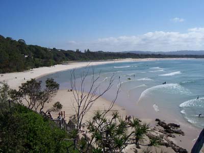 Einer der Traumstrände von Byron Bay...