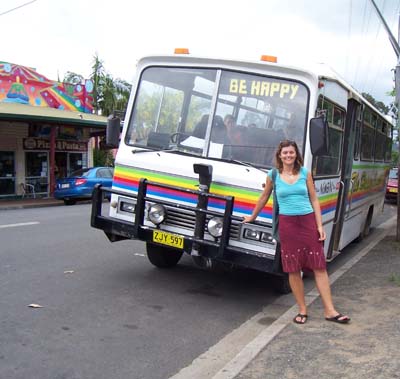Hippie-Bus, der uns nach Nimbin brachte - be happy