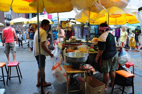 Essensstände auf der Khaosan Road