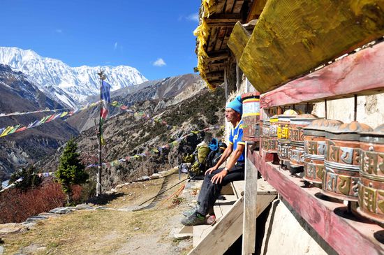 kurze Pause bei ner Gompa