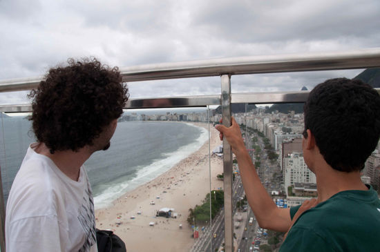 sind einfach aufs Windsor gegangen und aufs Dach..