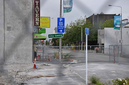 Christchurch Innenstadt nach dem Beben