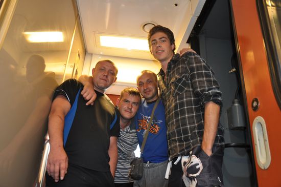 ziemlich betrunkene Russen 