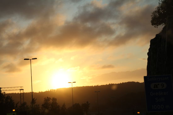 Kurz hinter der Norwegischen Grenze um 22.30 Uhr