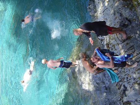 Unsere Jungs am Blue Pool
