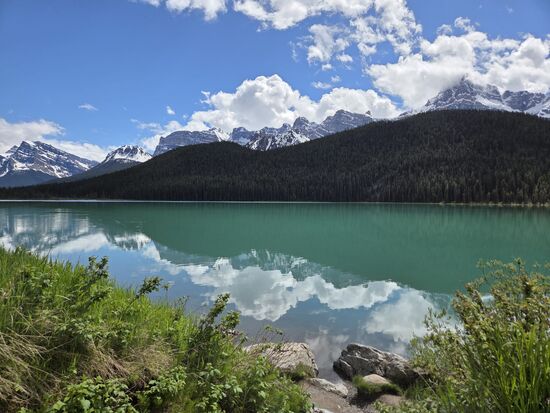 Bow Lake im Sonnenschein