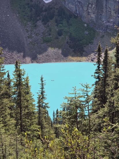 Lake Louise von oben