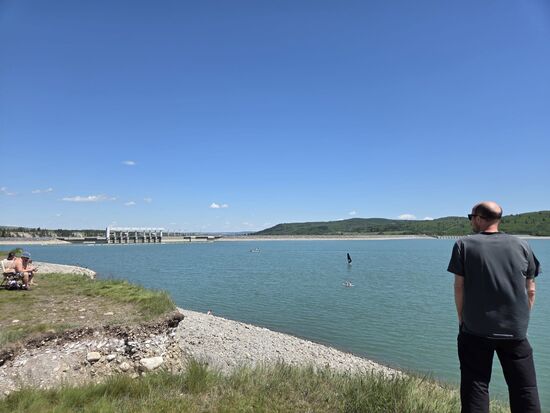 Der aufgestaute Bow River