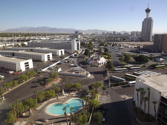 Blick aus unserem Zimmer im Circus Circus Hotel
