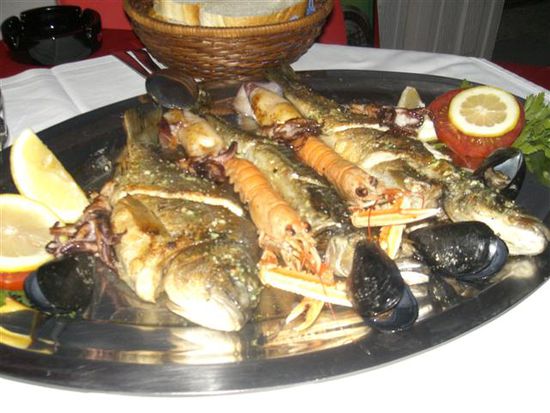 unsere Fischplatte für 2 Personen.... und die war soooooo lecker!!!!