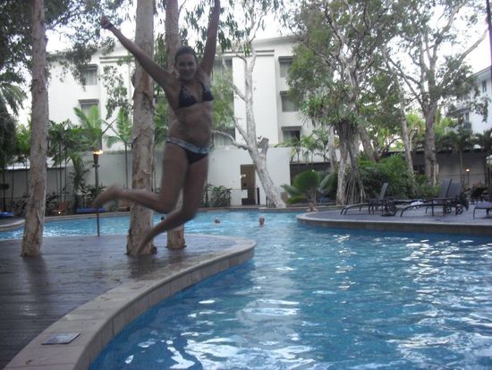 Das ist in einem Hotelpool 