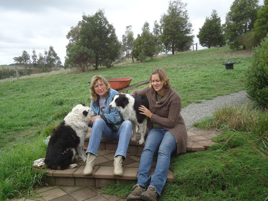 beim Versuch ein Foto zusammen mit den beiden Dogies zu bekommen...