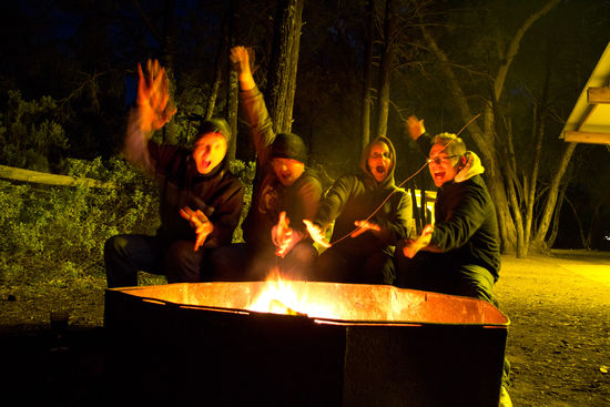 unser erstes Campfeuer 