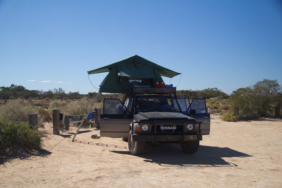 unser Campingspot bei den Dalhousie Springs