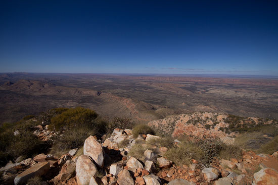 Ausblick von Mt. Sonder über die Ranges