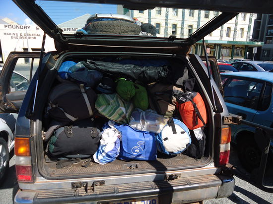 vollbepackt und los gehts! 