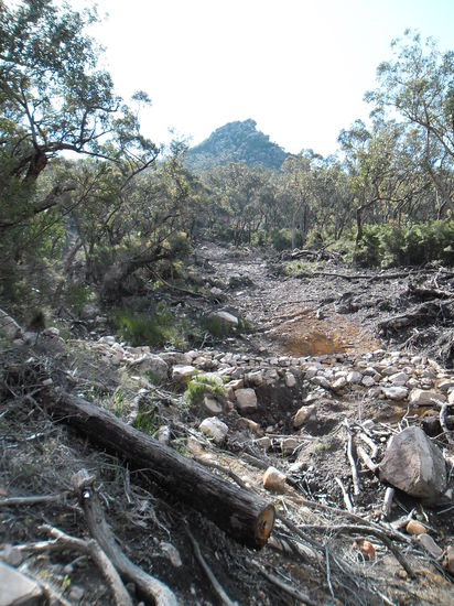 hoch auf Mount Abrupt, nur Vorsicht: Erdrutschgefahr!
