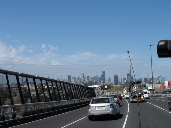 erste Sicht auf Melbourne