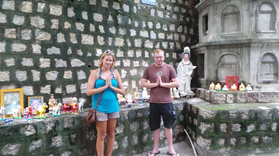 dummes erwungenes Foto vom Mönch...