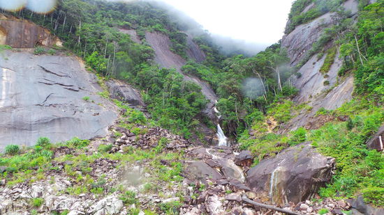 Wasserfälle am Straßenrand