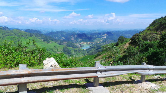 während der Fahrt durch die Berge