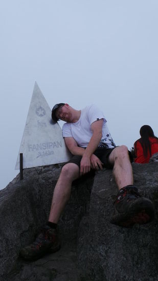 Ziemlich hee aber er hats bis nach oben geschafft! 