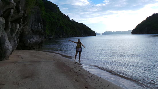 diesen kleinen Strandabschnitt haben wir mit dem Kayak gefunden 