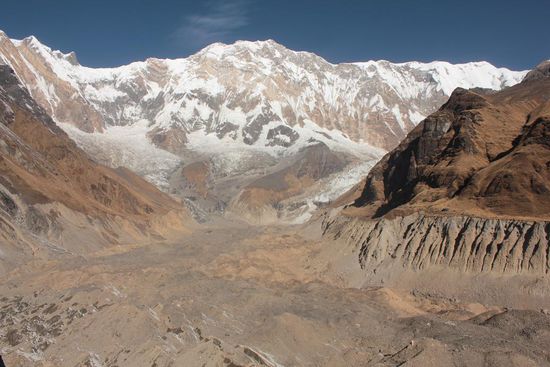 Blick vom Annapurna Base Camp (4100m)