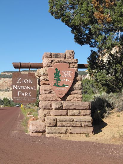 Eingang zum Zion Nationalpark