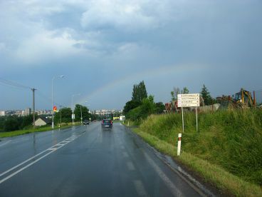 Regenbogen bei der Einfahrt nach Polen - das bringt Glück!