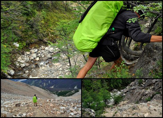 3. Tag: der steile Abstieg und die schmalen gefährlichen Pfade