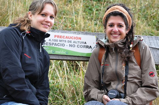 Lucia und ich auf 4100m über Meer
