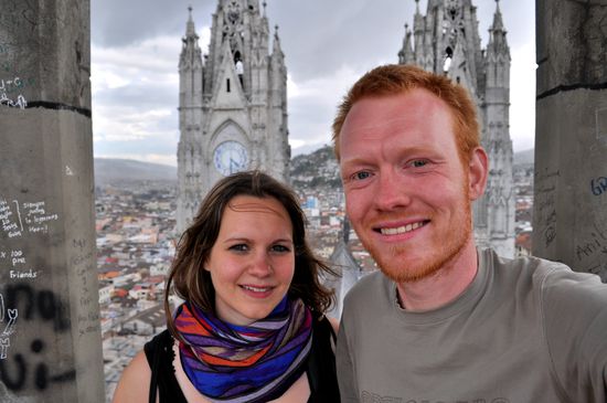 Simon und ich auf dem Turm