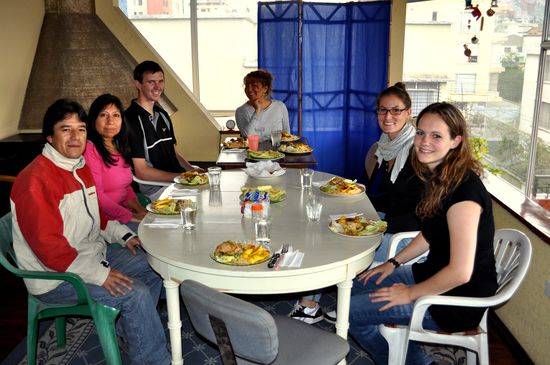von links nach rechts: Arturo, Nancy, Matthew, Carla, Rebekka und ich