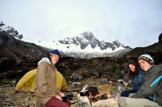 Abends beim 2. Camp, vor dem grossen Aufstieg