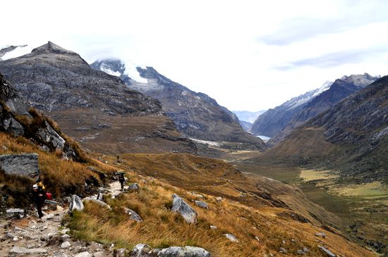 Während des Aufstiegs am 3. Tag (wir kamen vom Tal rechts hinten)