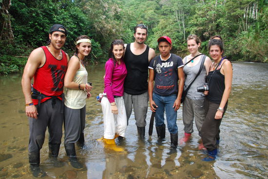 Am Ende unserer Tour: die Kanadier, der eine Guide, ich und Lucia.