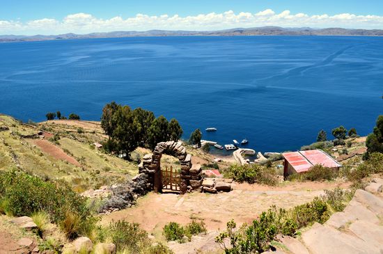 der Hafen von Taquile