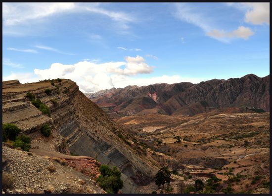 1. Tag, Blick vom Kraterrand auf das Tal wo wir herkamen