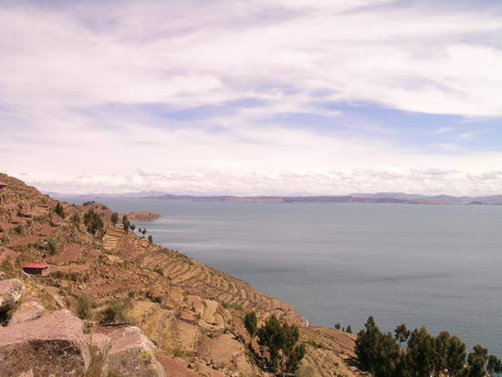 Blick auf den Titicacasee von der Insel Taquile aus