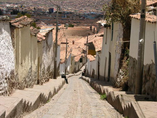 Strasse im Stadtviertel San Blas in Cusco