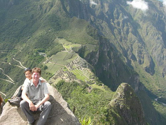 Blick vom Wayna Picchu auf Machu Picchu