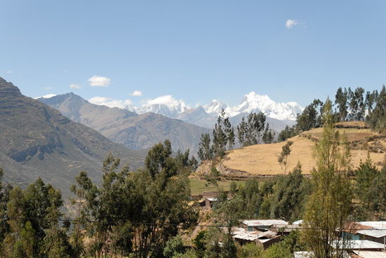 Blick von Chiquian auf die Huayhuash Cordillera