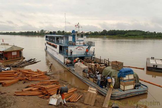 Unser Boot für die Amazonasflussfahrt
