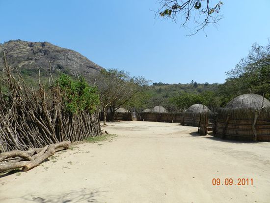 in diesen Hütten Leben die Menschen
