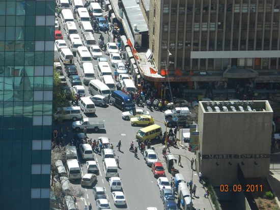 Verkehrschaos in der Innenstadt 
