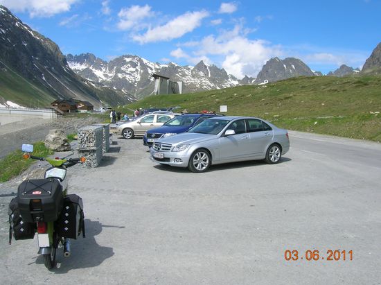 Abfahrt in Richtung "Vermunt Seen"