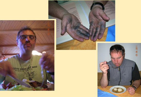 Das Essen ein Gedicht, Stoney´s Hände ebenfalls 